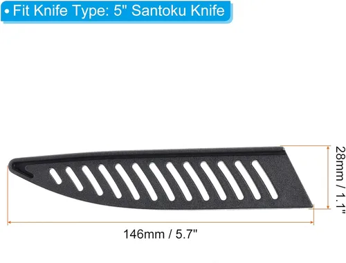 Vista 2 de PATIKIL Fundas de seguridad de PP para cuchillo utilitario de 5 pulgadas, paquete de 2 cuchillos, protector de cuchillos, protector de cuchilla