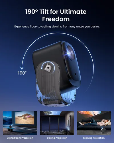 Vista 10 de Dangbei Mini proyector N2 con Wifi y Bluetooth, licencia oficial de Netflix, proyector portátil inteligente 1080P Dolby Audio