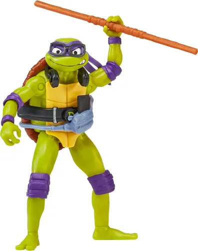 Vista 2 de Teenage Mutant Ninja Turtles: Mutant Mayhem - Figura de acción básica de Donatello de 4.5 pulgadas por Playmates Toys