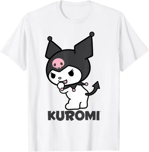 Vista 41 de Sanrio Kuromi - Camiseta con logotipo en la parte trasera Gris Oscuro