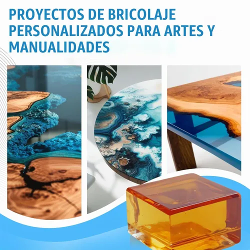 Vista 3 de Kit de resina epoxi transparente 907 g para acabado con súper brillo y superficie de mesas