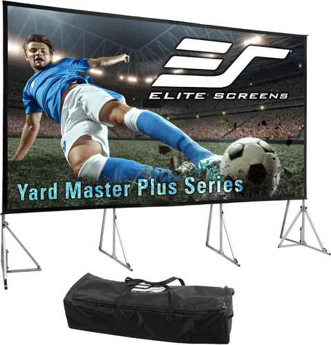 Vista 10 de Elite Screens Yard Master Plus, pantalla de proyector portátil ajustable con ajuste de altura 16:9 de 250 pulgadas, proyección frontal de cine 4K HD