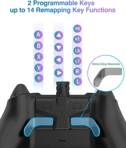 Vista 2 de Paletas para controlador de la serie Xbox, accesorio Strike multifuncional botón trasero accesorio para controlador Xbox, 2 teclas traseras