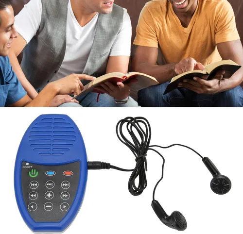 Vista 5 de Reproductor de audio de la Biblia, lector electrónico de energía solar de 4 GB y 350 mAh, reproductor de audio portátil para personas mayores, niños