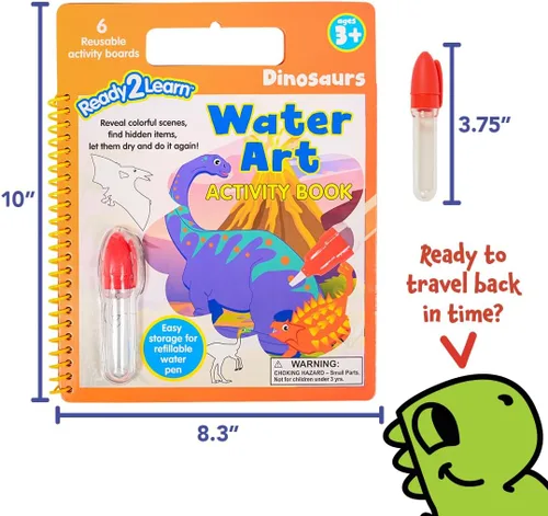 Vista 3 de Libro de Actividades de Arte con Agua Ready 2 Learn Dinosaurios 6 Escenas Sin Desorden Libro de Colorear con Agua Reutilizable Aprende