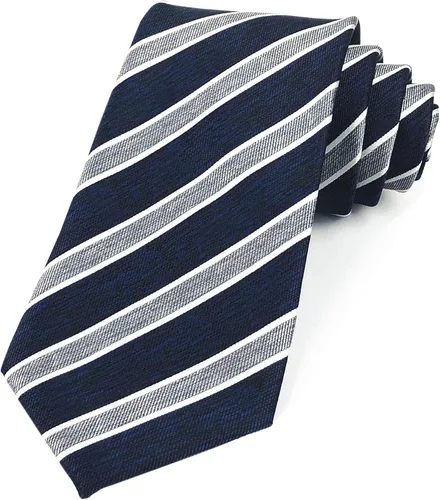 Vista 18 de Secdtie Corbata clásica de seda tejida jacquard a rayas para hombre
