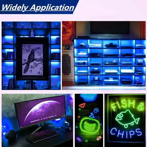 Vista 6 de Panel LED flexible, hoja de panel electroluminiscente EL cinta cortable suave para máscara de ojos, cosplay, decoración de fiesta, bricolaje