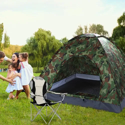 Vista 6 de Sillas plegables de campamento para adultos, sillas de campamento plegables con portavasos y bolsa exterior, silla ligera y portátil al aire libre