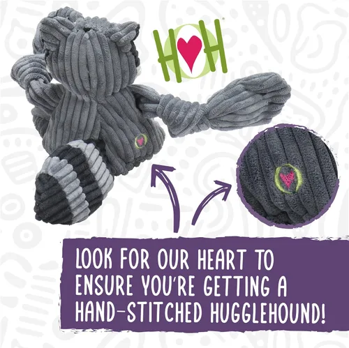 Vista 3 de HuggleHounds Knottie Juguete de Peluche para Perros - Juguete de Animal de Peluche para Perros, Juguetes para Cachorros, Juguete Chirriante