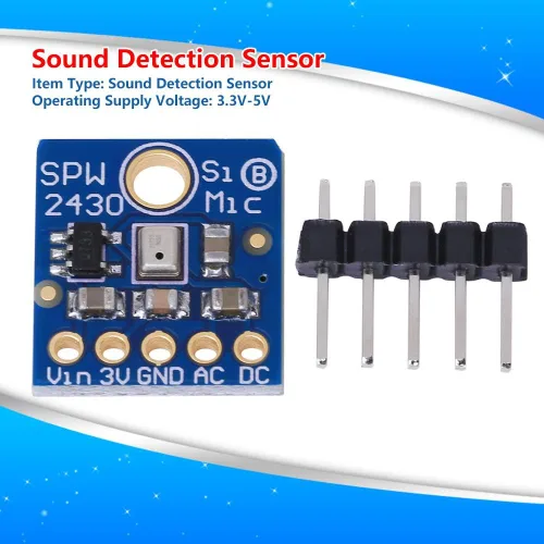 Vista 4 de Módulo de sensor de sonido, módulo de sensor de detección de sonido, micrófono MEMS de silicio Sensor de micrófono de sonido de alta sensibilidad
