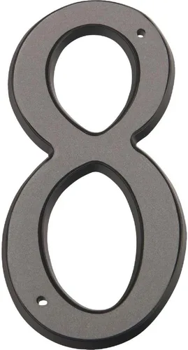 Vista 3 de Hy-Ko Número clásico de plástico reflectante negro de 4 pulgadas, números elevados modernos para casa exterior, marcado cómodo y duradero