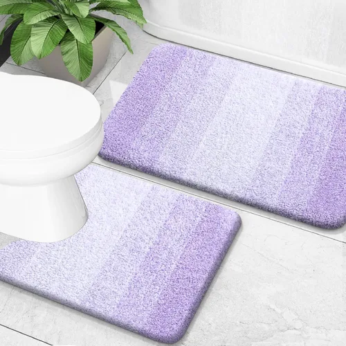 Vista 59 de OLANLY - Juego de tapetes para baño de 2 piezas, de microfibra, suaves y absorbentes, antideslizantes, lavables a máquina y para secadora, felpudos
