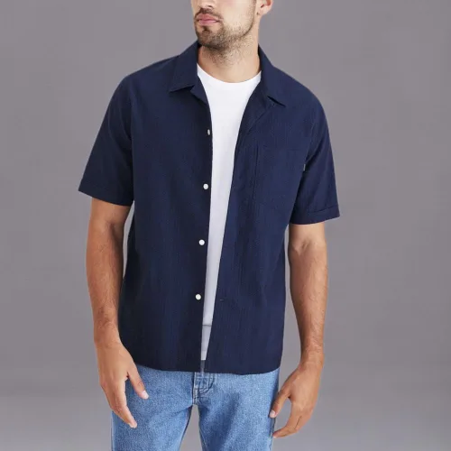 Vista 3 de Dockers Camisa de manga corta con cuello de campamento para hombre