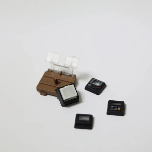 Vista 4 de Linda tecla con diseño 3D ESC R4 personalizado para teclado mecánico, mini teclado retro para videojuegos (negro)