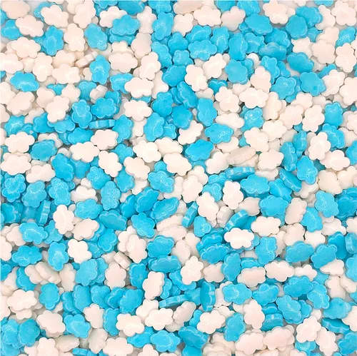 Vista 11 de NCS Outer Space - Gránulos comestibles de caramelo azul, morado, blanco y verde lima, alien, planeta, luna y estrella, 8 onzas, ideal para cupcakes