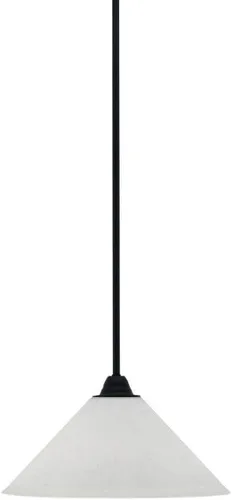Vista 271 de Toltec Lighting Paramount - Mini colgante de 1 luz en acabado negro mate con cristal de arte perla de 7 pulgadas y estilo negro