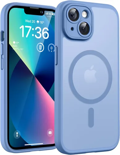Vista 59 de TOCOL Funda para iPhone 11, compatible con Magsafe, protección completa de cámara, imanes integrados, protección contra caídas, funda translúcida