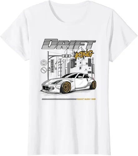Vista 18 de Z34 370 Fairlady Z - Camiseta gráfica de cuerpo ancho, Negro, S