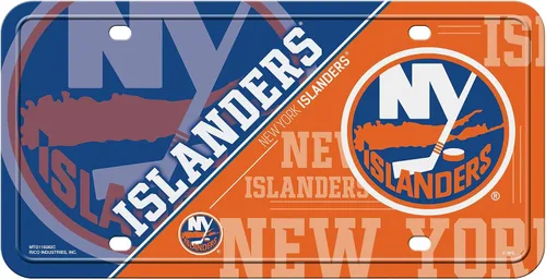 Vista 10 de Rico Industries NHL Hockey Split Metal Auto Tag 6" x 12" - Great for Truck/Car/SUV