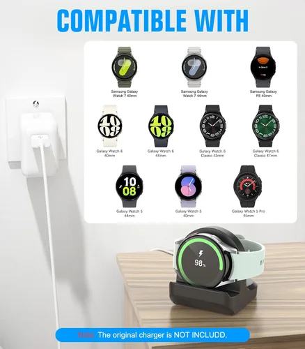 Vista 2 de MoKo Paquete de 2 soportes de carga compatibles con Samsung Galaxy Watch 8 7 6 5 1.575 in 1.732 in/8 Classic 1.811 in/Ultra/6 Classic 1.693 in 1.850