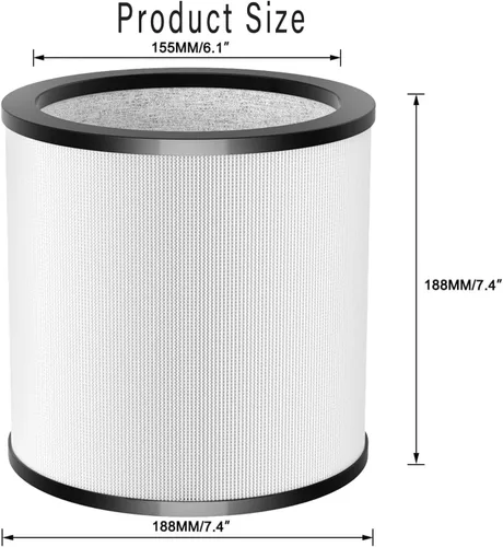 Vista 6 de Filtro TP01 actualizado, repuesto de filtro HEPA de vidrio 360 para purificador de aire Dyson Pure Cool Link TP01 TP02 TP03 AM11, ventilador