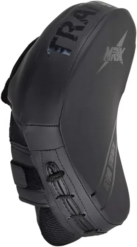 Vista 4 de MRX Gel Tech - Gancho de boxeo y almohadillas de Jab MMA Focus Guantes de entrenamiento Thai Kick Strike Shield Curvo Negro/Blanco