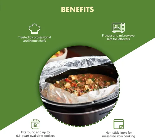 Vista 2 de Regency Wraps Ahorro de olla de cocción lenta, revestimientos