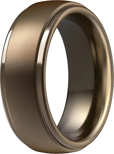 Vista 28 de ThunderFit Anillos de silicona para hombres, bandas de boda de goma con Pack A: Negro carbón