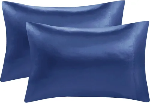 Vista 38 de Madison Park Essentials - Juego de sábanas de satén de lujo y sedoso con brillo natural, bolsillo elástico de 14 pulgadas para colchones de hasta 16