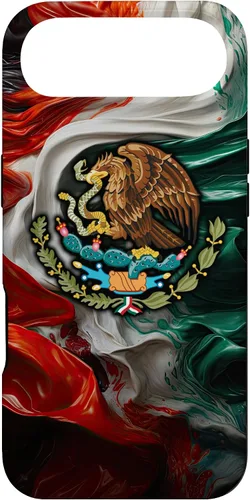 Vista 27 de Funda para iPhone 17 con diseño de bandera mexicana ahumada del orgullo de México del Cinco de Mayo