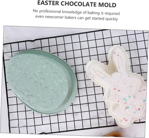 Vista 8 de Zerodeko Molde de silicona para pastel de silicona, molde de chocolate, molde seguro para microondas, molde de conejo, molde de vela de silicona