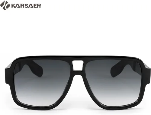 Vista 3 de Karsaer Gafas de aviador inspiradas en los años 70 para hombres y mujeres, marco cuadrado de doble puente, diseño de piloto audaz K7123