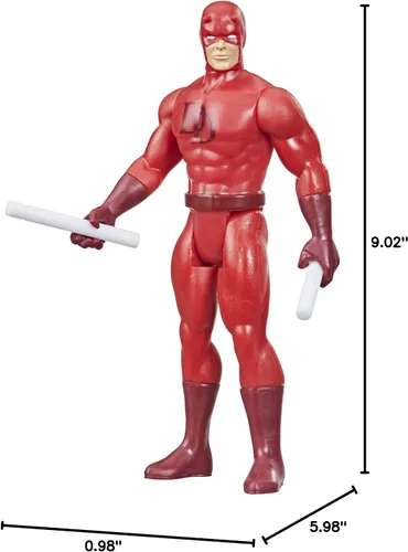 Vista 5 de Hasbro Marvel Legends - Figura de acción de Daredevil de 3.75 pulgadas a escala retro 375
