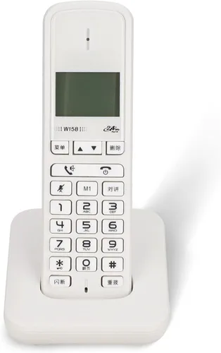 Vista 10 de Intercomunicador telefónico inalámbrico digital con llamadas manos libres, 100-240V (negro)