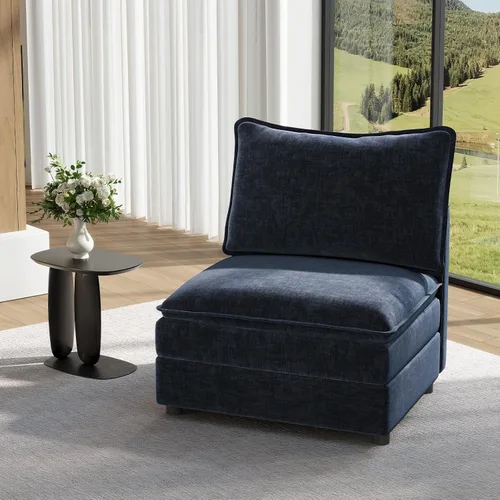 Vista 114 de Vesgantti - Sofá de 40" de Asiento Individual, Cómodo Sofá Nube de Asiento Profundo Tapizado de Chenilla, Sofá Moderno, Asientos Extra para Sofás