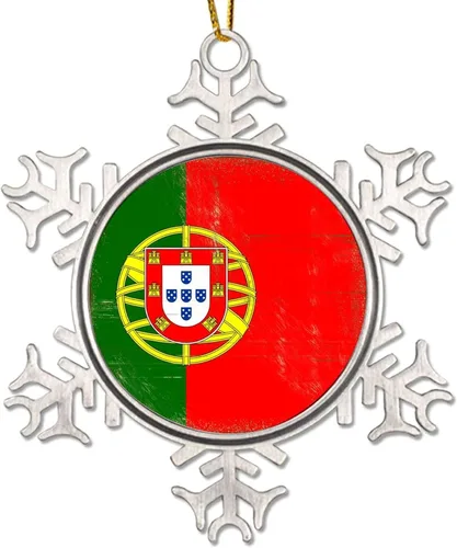 Vista 15 de Níger - Adorno de Navidad con copo de nieve de metal, regalo patriótico de recuerdo para árbol de Navidad, adornos colgantes de bandera nacional