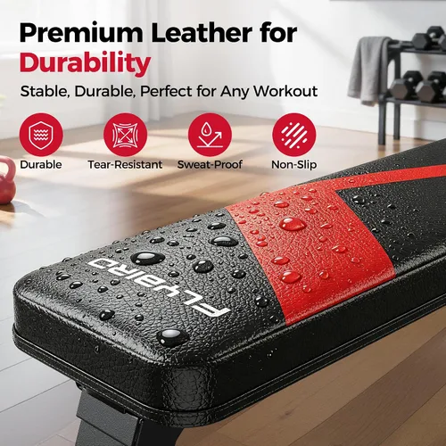 Vista 6 de FLYBIRD Foldable Flat Weight Bench for Home Gym, 600/1000 lbs Capacity with Dual Locking for Strength Training, Easy Setup & Storage for Small