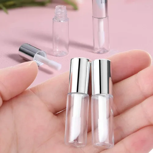 Vista 6 de Kit de tubos de brillo de labios, paquete de 45 tubos de brillo de labios vacíos de 0.04 onzas líquidas, contenedores de mini bálsamo reutilizables