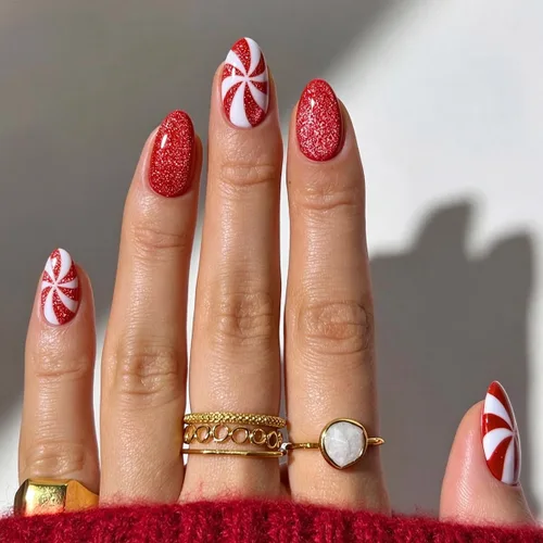 Vista 13 de Uñas postizas medianas a presión, color marrón, 24 unidades Color-3Color-3)