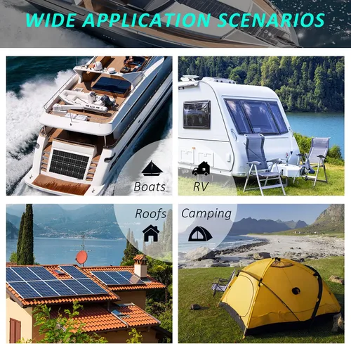 Vista 8 de Generador de turbina eólica de panel solar de 1200 vatios con kit de 6 palas Sistema híbrido: 8 piezas 100 W ETFE Panel solar monocristalino KIT DE