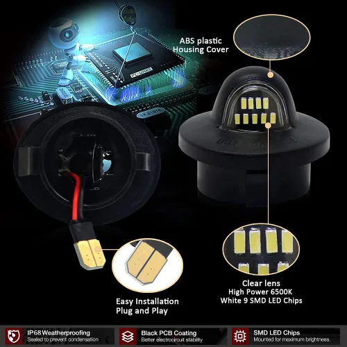 Vista 3 de Bestview Conjunto de luces LED para matrícula compatible con camioneta F150 F250 F350 F450 F550 Superduty Ranger Explorer Bronco Excursion