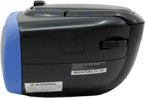 Vista 6 de Proscan PRCD243M-BLUE - Caja portátil de CD Boom de 2.4 vatios RMS con radio AM/FM (azul)