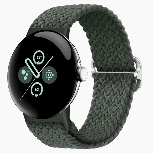 Vista 49 de Correas trenzadas Solo Loop compatibles con Google Pixel Watch 4, 3, 2, 1 de 1.61 pulgadas/1.77 pulgadas, correas elásticas ajustables de nailon