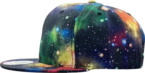 Vista 3 de Galaxy Leaf Hologram Floral Aztec - Gorra con detalle de estampado floral, estilo béisbol