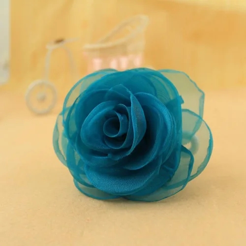 Vista 62 de adorables broches de rosas, clip para el cabello de flores de seda para mujer [joyas], sin metal, Rojo, XOTW05C4