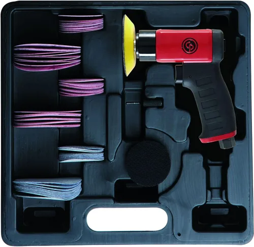Vista 8 de Chicago Pneumatic CP7201P - Kit - Pulidora de aire de 3 pulgadas (2.953 in), mango de pistola, gancho y bucle - 2500 RPM