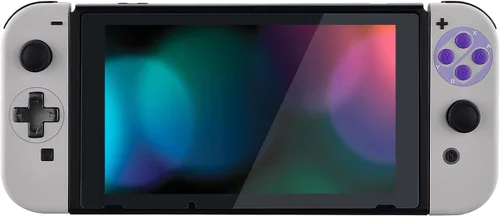 Vista 8 de eXtremeRate - Caja de controles manuales joycon con diseño (versión D-Pad), con juego entero de botones, carcasa de repuesto de bricolaje