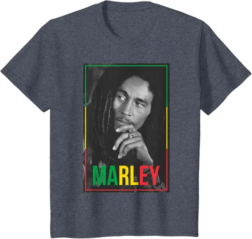 Vista 59 de Camiseta blanca oficial de Bob Marley Photo S Negro