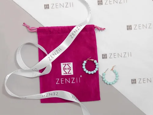 Vista 6 de ZENZII Aretes de aro de cuentas de moda bohemios circulares redondos aretes elegantes colgantes para mujeres y niñas