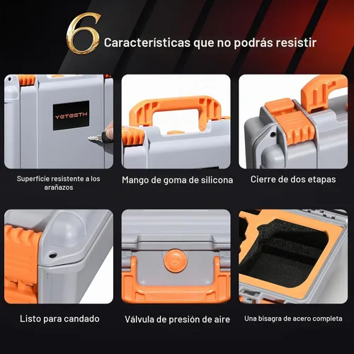 Vista 4 de Funda para dron DJI Mini 2 SE: Estuches de viaje impermeables y rígidos con espuma personalizada para DJI Mini 4k/2 Fly Combo, caja grande de Gris